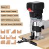 6 Gear 1800W Cordless Brushless Electric Trimmer Wood Router Engraving Slotting Machine Wood Milling Cutter for 18V Li-ion Battery