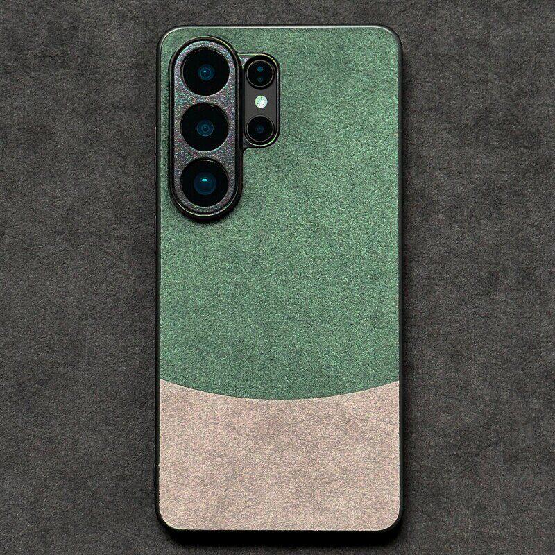 

Contrasting Colors Alcantara Phone Case for Samsung Galaxy S26 Ultra S26 Plus S25 S24 S23 S22 Ultra Thin Anti-skid Back Shell Galaxy Note20