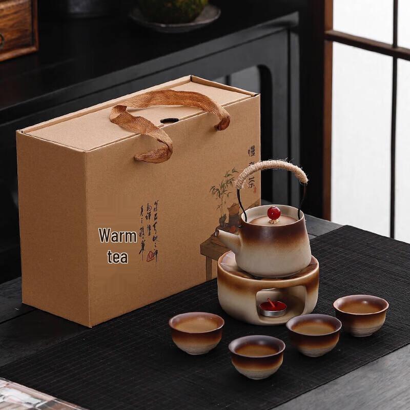 MOZHOU Ceramic Tea Set with Warmer