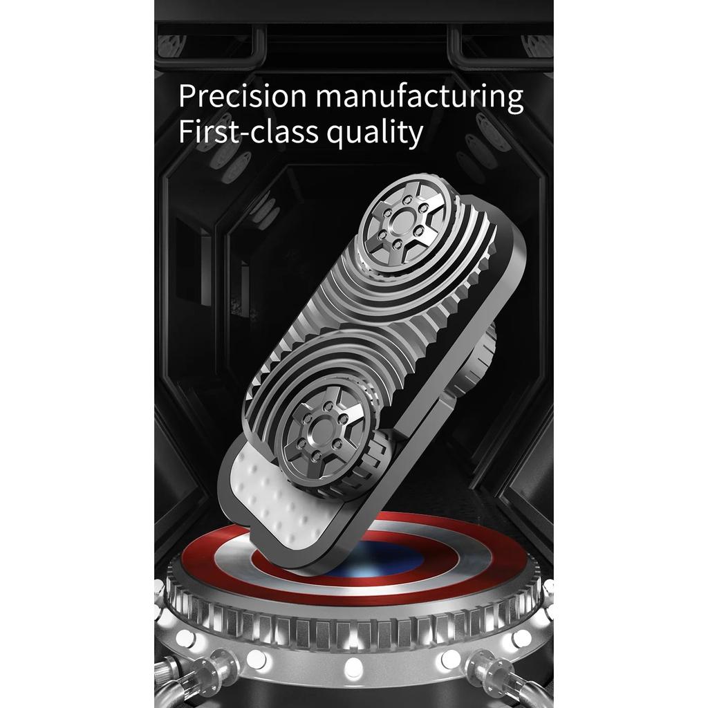 Hjul EDC Skyveknapp Metall Fingergyro Skrivebord Fidget Leker ADHD Angstlindring Dekompresjonsspill for Voksne Stresslindring Gaver