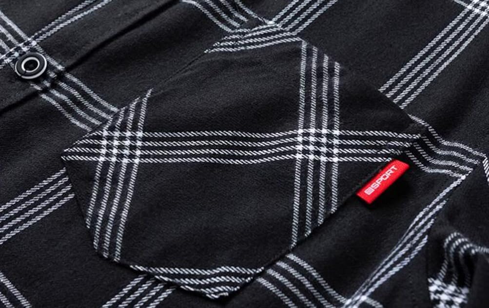 Senneak and Gingham Check Neat and Long Checked Stylish Plus Sizes Men's Women's Shirt, Stylish, Sleeve, Checked, Casual, Pattern, Fold-down Collar,