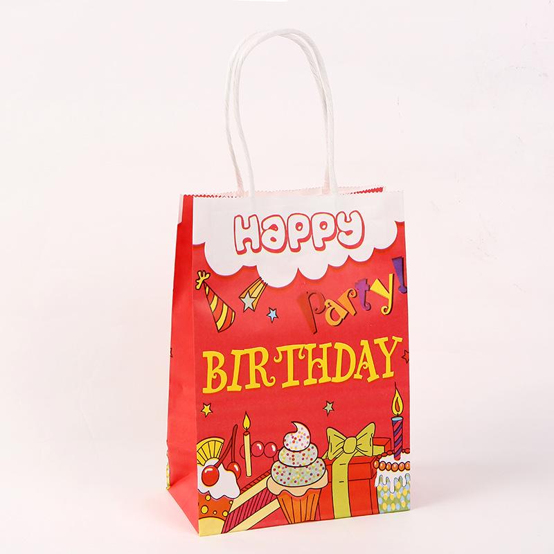 Kraft Paper Birthday Party Tote Bag - Clothing & Gift Packaging with Printed Logo