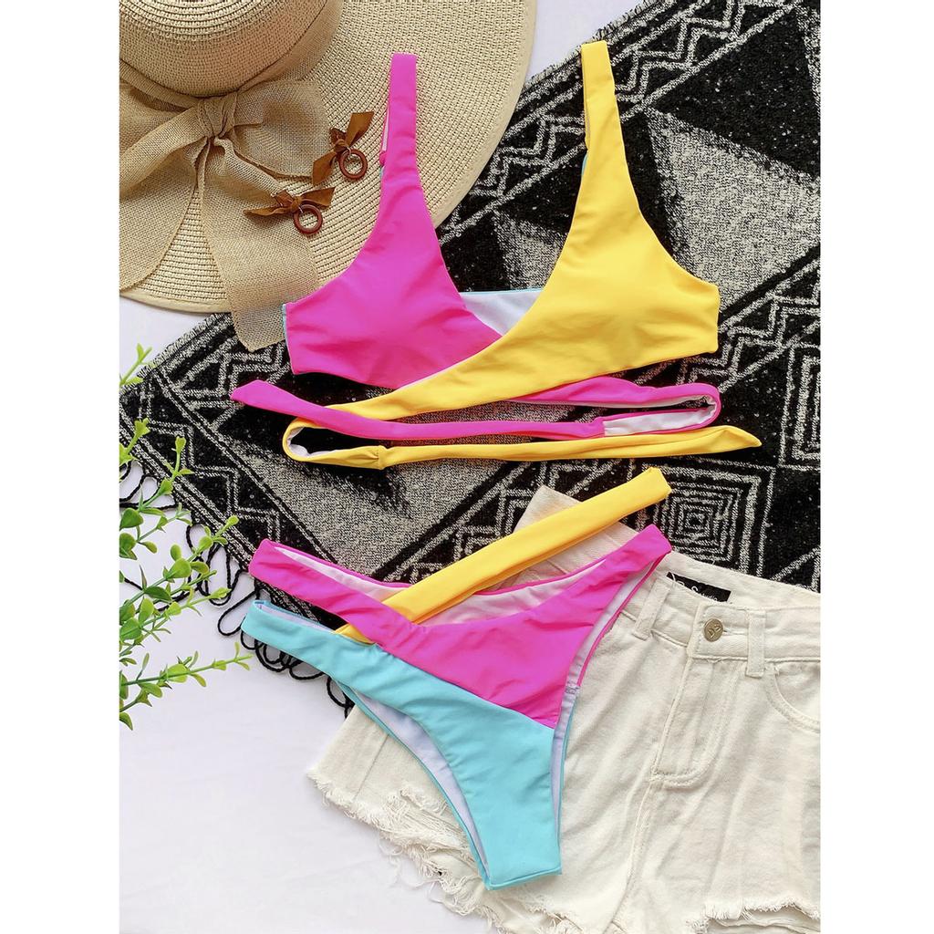 Push Up Bikini Sexy Bikini Set High Waist Women Swimwear Patchwork Swimsuit Female Brazilian Biquini Bathing Suit Swimming Suits