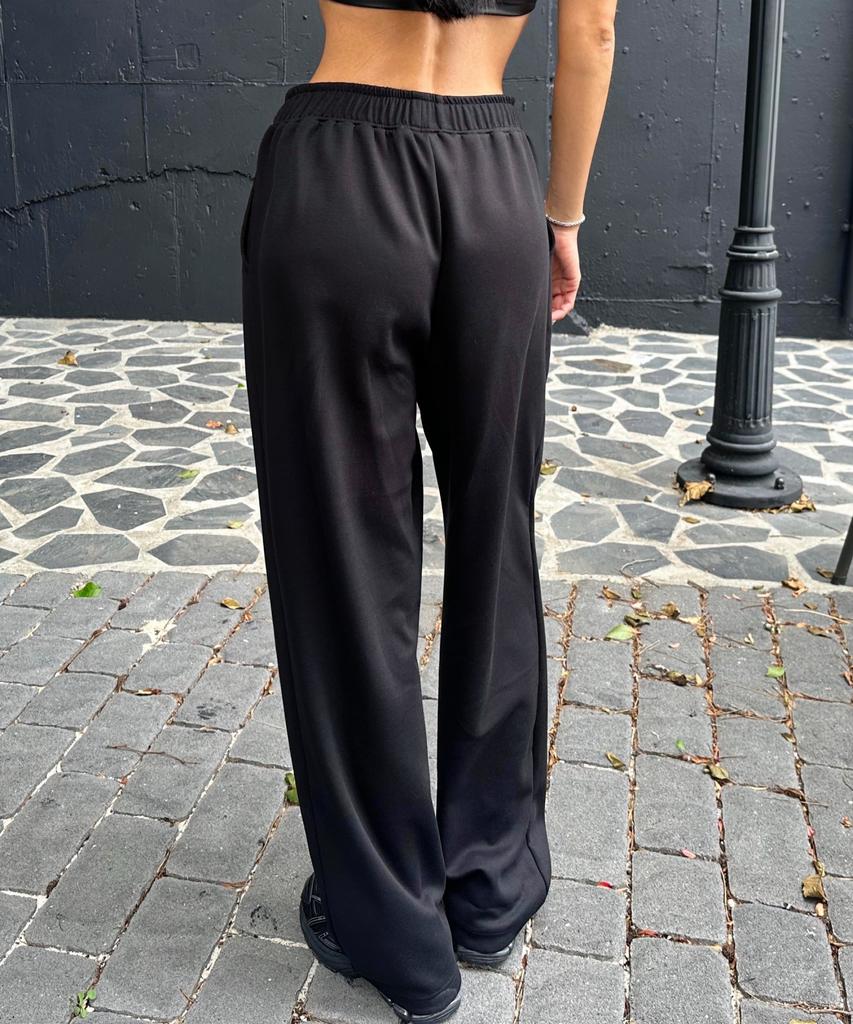 LEADEN One-Pleat Semi-Wide Training Pants [Black] (Renew)