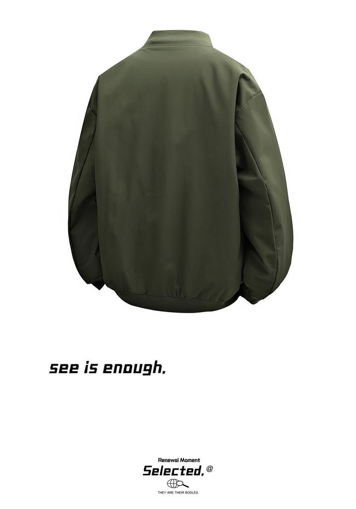 2025 Spring Three-Color Baseball Collar Windbreaker - Trendy Casual American Style