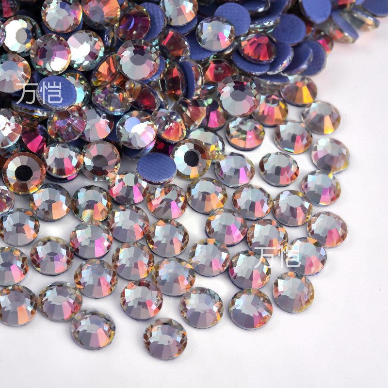 Imitation Glass Hot Diamond Rhinestone, Hot Melt Adhesive Bottom Protein Porcelain White Diy Crystal Beauty Clothing Accessories