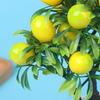 Plastic Simulation Lemon Tree Realistic Orange Tree Bonsai Artificial Fruit Plant Potted  Garden