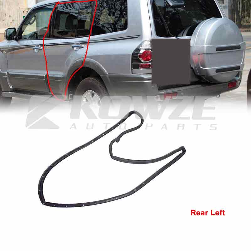Door Panel Weatherstrip Opening Rubber OTR Sealing for Mitsubishi Pajero Montero Long Wagon Shogun V7# V9# 2000-2006 2008 2011