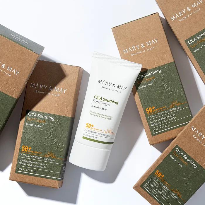 Mary & May Vegan Cica Soothing Sun Cream SPF50+ PA++++ 50ml