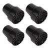 4pcs Rubber Crutch Tip Set Professional Portable Replacement Cane Tip Accessory for Elderly 0.9 Inch