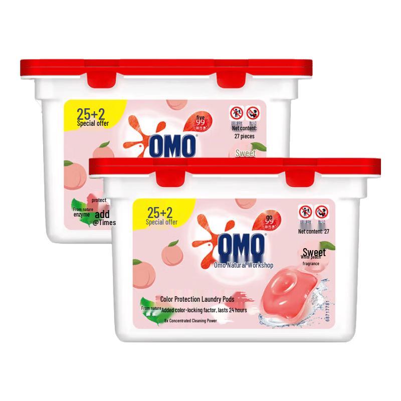 OMO Natural Workshop White Peach Color Protect Laundry Pods
