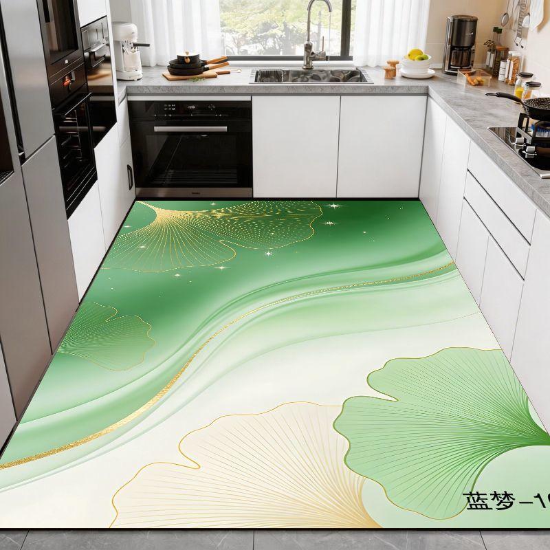 

Kitchen diatomaceous earth wall mat with water absorption, quick drying, 3D abstract pattern, non-slip full-coverage design for entrance doors 80x120cm різнокольоровий