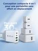 Aioneus USB C Charger, 40W 4 Port USB Plug Fast Charger iPhone, Multi Sector PD QC 3.1A Type C Adapter for iPhone   Mini SE, iPad, Samsung Galaxy