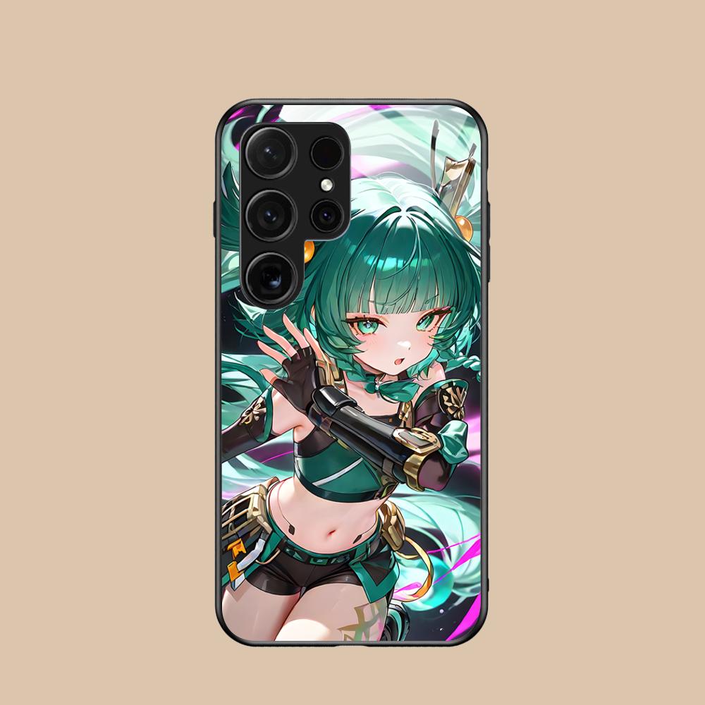 

Zenless Zone Zero QingYi Phone Case for Samsung Galaxy S25 S24 S23 S22 S21 S20 Note20 Plus FE Ultra Glass Colorful Cover Luxury Galaxy S25