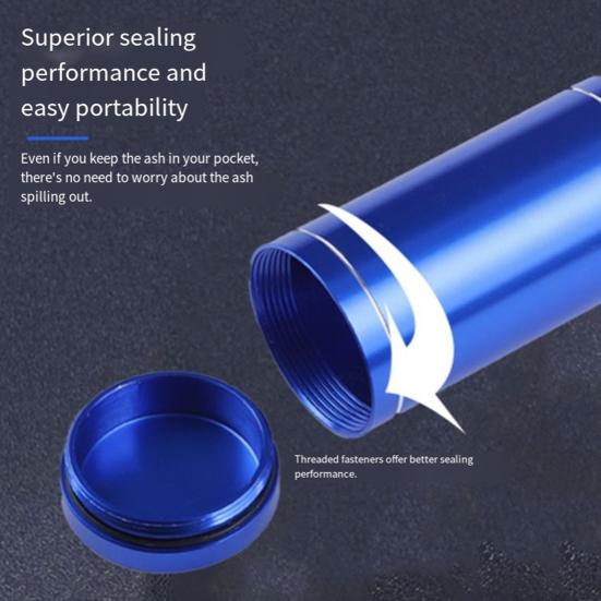 Mini Metalowa Popielniczka ze Smyczą Wytrzymała Popielniczka ze Stopu Aluminium z Gwintowaną Pokrywką Przenośna Podróżna Outdoor Camping Wędrówki Pojemnik na Popiół Pudełko do Przechowywania