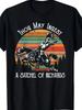 Plus Size Retro Pattern T-Shirt Black Plus Size T-Shirt Retro Knight Print "Thou