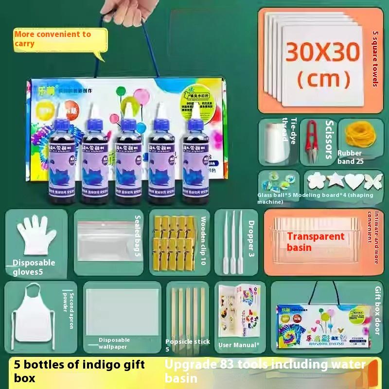 Fabric Dyes Tie Dye Pigments Tool Material Package DIY Handmade No Cooking Rubbing Plant Dyes Children's Drawing Graffiti