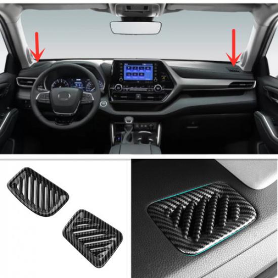 For Toyota - Highlander Car Dashboard Air Vent Cover Trim Carbon fiber