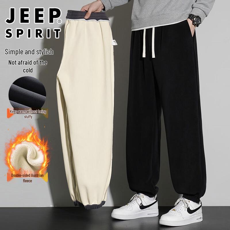 JEEP SPIRIT Men s Thermal Fleece Jogger Pants 4XL
