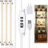 LED Grow Light, Full Spectrum, 3/9/12H Timer, 10-Level Dimming, for Indoor Gardening, Hydroponics, and More, 33cm, 3-Head, 96 Warm LEDs