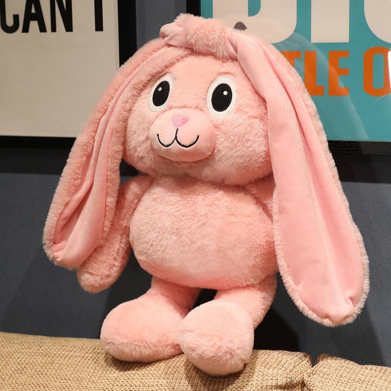 Rabbit Pillow Ear Pulling Rabbit Plush Toy Long Ear Rabbit Cartoon Creative Rabbit Stretchable Rabbit Toy Children's Gifts