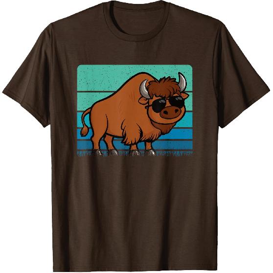 Funny Bison Retro Buffalo Lover Men T-Shirt
