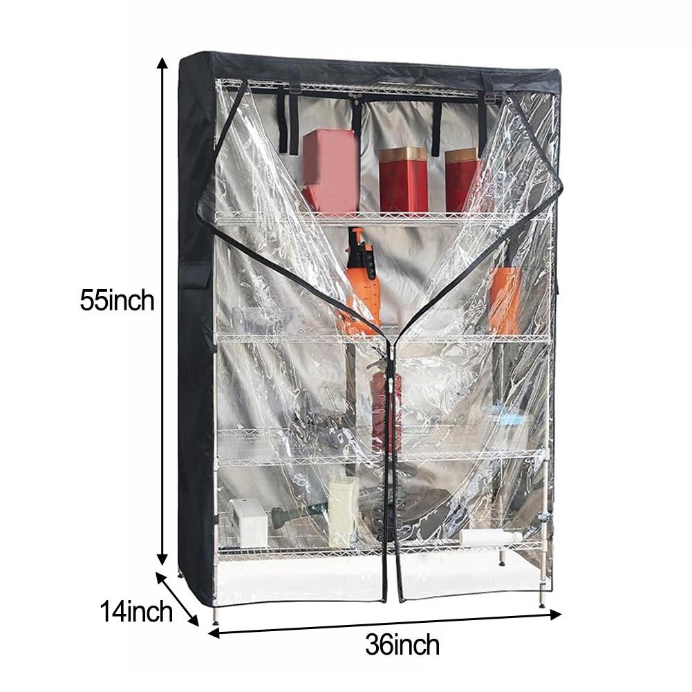 

Сверхпрочный чехол для полки Чехол для проволочной полки Прозрачный ПВХ материал 36x14x55inch