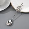 Creative Round Head Coffee Milk Spoon Ice Cream Stirring Dessert Spoon Tableware Stainless Steel Color Musical Note Spoon