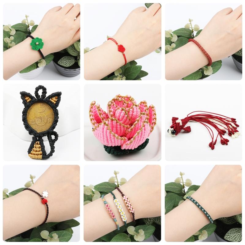0,4-1,5mm 10 Meter/Los Schwarzes Nylonkordel Garn Chinesischer Knoten Makramee Kordel Armband Geflochtene Schnur DIY Quasten Perlenfaden