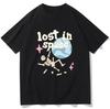 Summer Classic Pattern Printed Pure Cotton Tshirt Suitable For Both Unisex And Unisex Casual And Versatile Pure Cotton Top