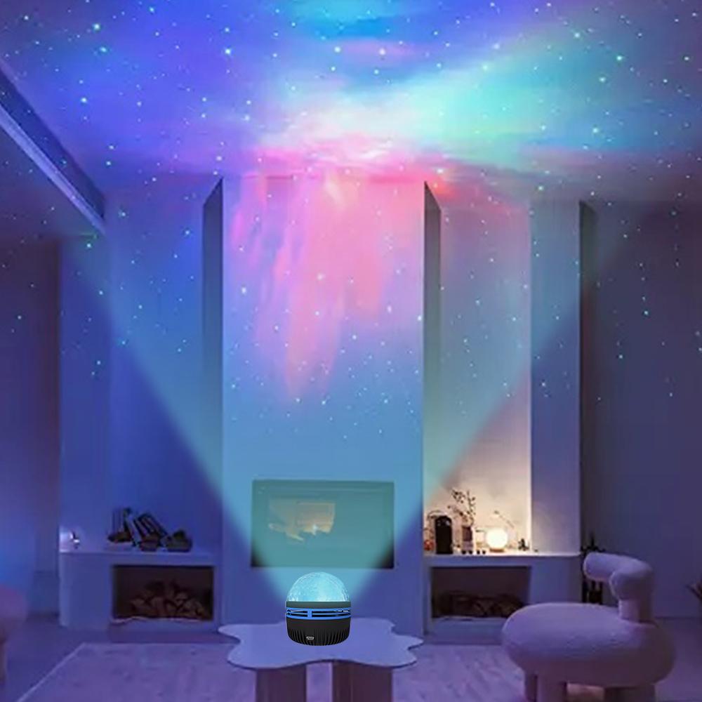 Mini Starry Sky Projection Lamp LED With 7 Color Patterns Remote Control Multifunctional Polar Night Light Bedroom Atmosphere