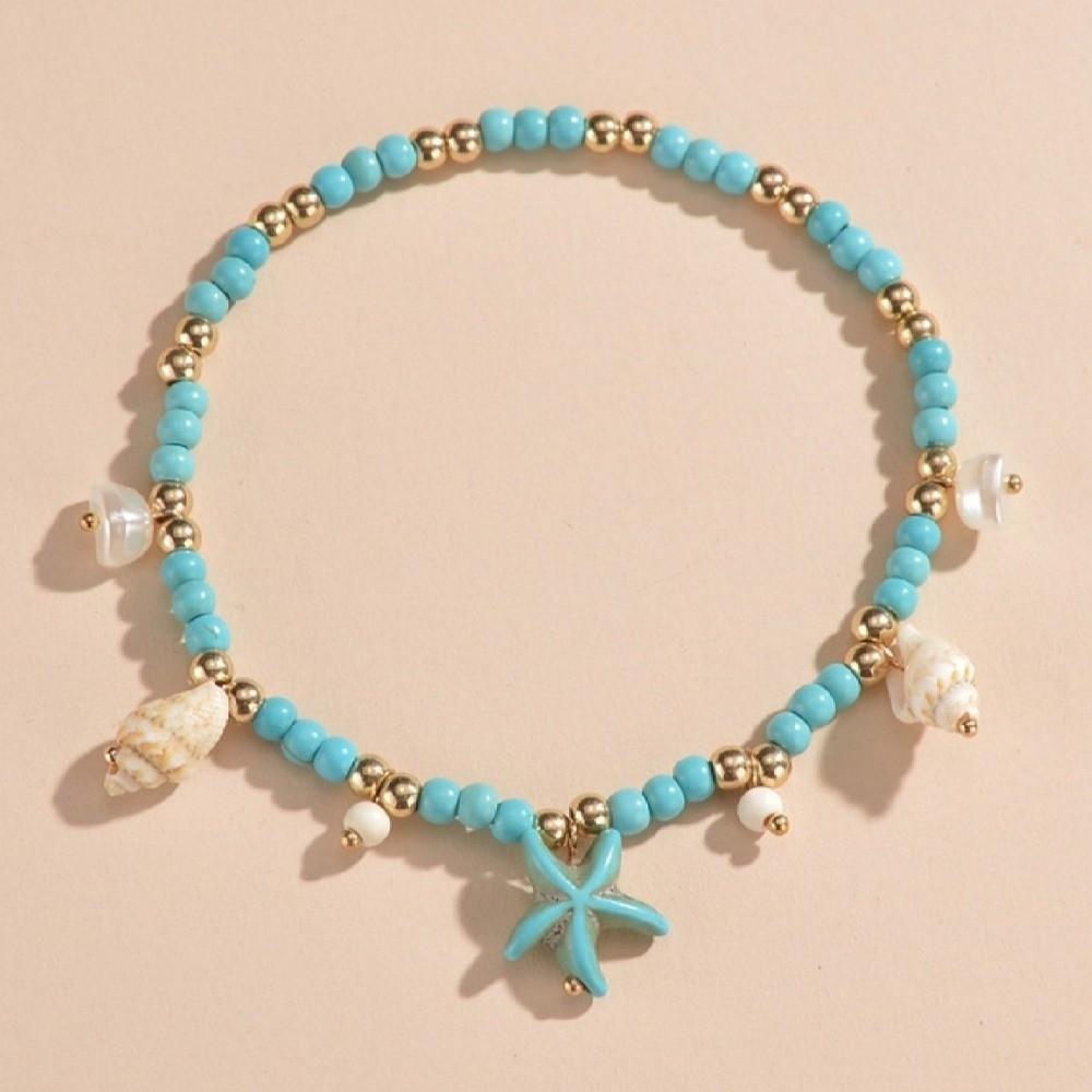 Bead Boho Beaded Anklets Vintage Beach Foot Chain Handmade Starfish Pendant Ankle Women