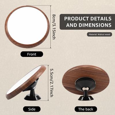 Coffee Extraction Observation Mirror Rotation Espresso Observation Reflective Mirror Magnetic Wooden Coffee Reflective Mirror