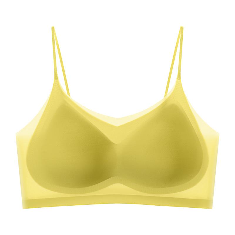 

Большая грудь показывает маленькие полные чашки показывает тонкое нижнее белье женское бесшовное гладкое собирает красивую спину бюстгальтер закрывает под грудью антипровисающий бюстгальтер XXL [suitable for 140-80kg] жёлтый