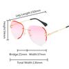 Fashion Vintage Rimless Sun Glasses Women Luxury Ladies Sunglasses Shades UV Protection Stylish Oculos Feminino Gafas