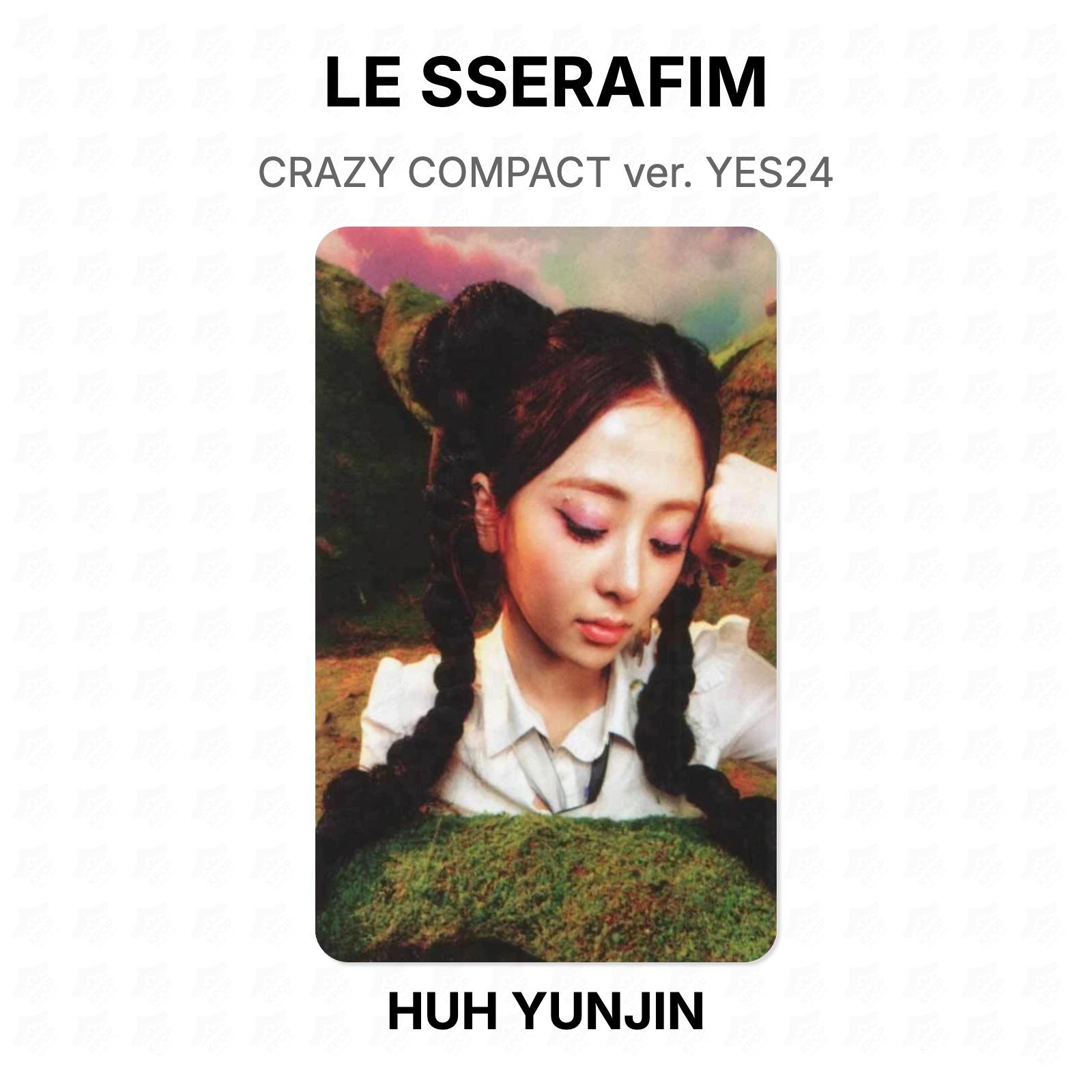 LE SSERAFIM CRAZY COMPACT ver. YES24 Official Photocard HUH YUNJIN