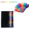 High Quality 13 Pockets Expanding File Folder PP Rainbow Inner Page Organ Bag Portable Document Bag School Office