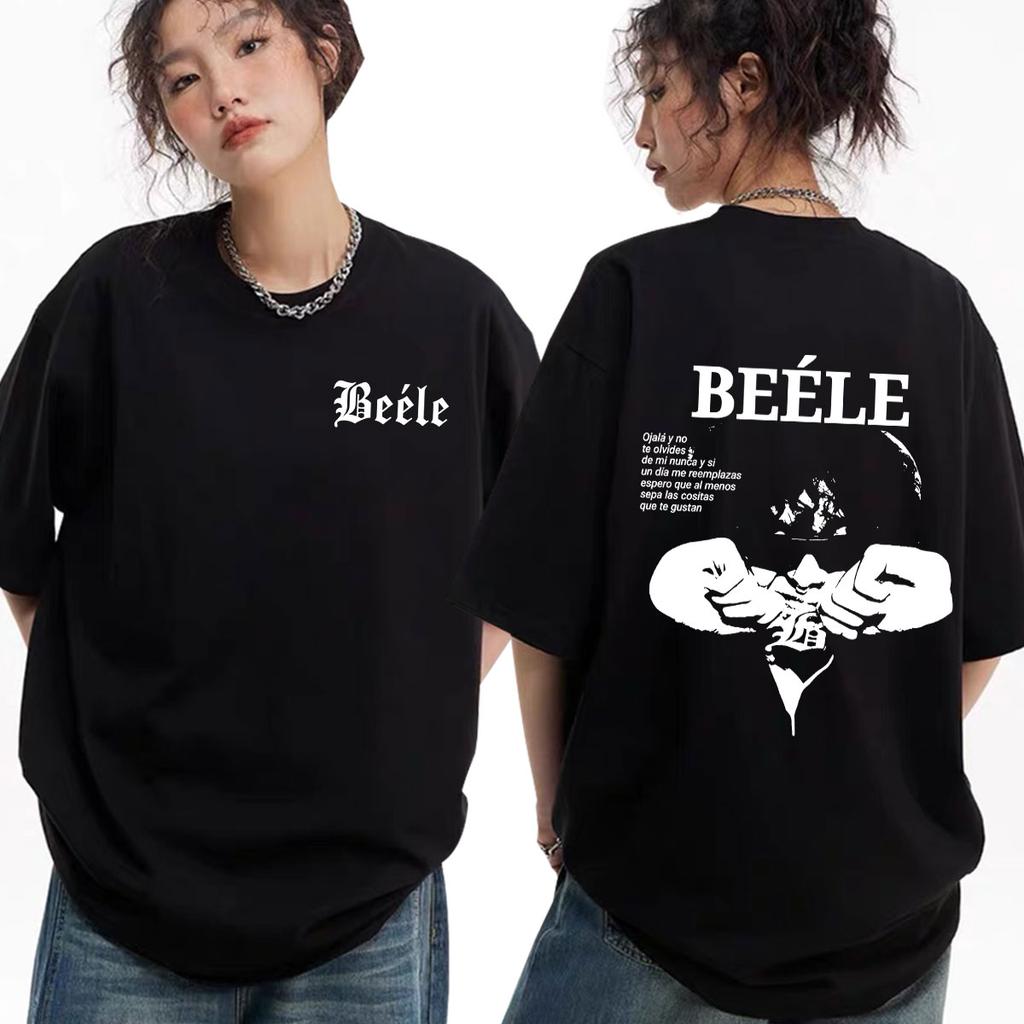 Rapper Beele Borondo 2026 Magliette Uomo Moda T-Shirt Cotone Stampa Double Face Casual Manica Corta Abbigliamento Oversize Unisex
