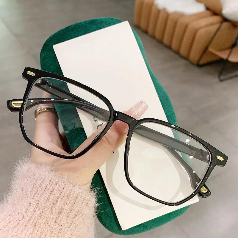 New Anti-blue Finished Myopia Eyeglasses Ultra Light Unisex Near Sight Glasses Vintage Square Frame Women Short Sight Eyewear
