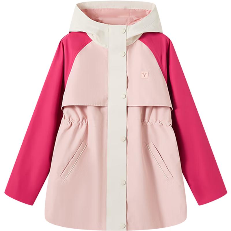 YEEHOO Girls' Three-Proof Hooded Outdoor Jacket