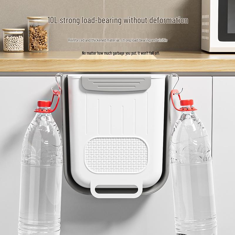 Foldable Wall-Mounted Kitchen Trash Can - No Bending, Large Capacity, Easy To Clean