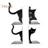 1 Pair Metal Bookends Whimsical Cat Design Decorative Bookends Rounded Edges Book Holders Office Library Decoration