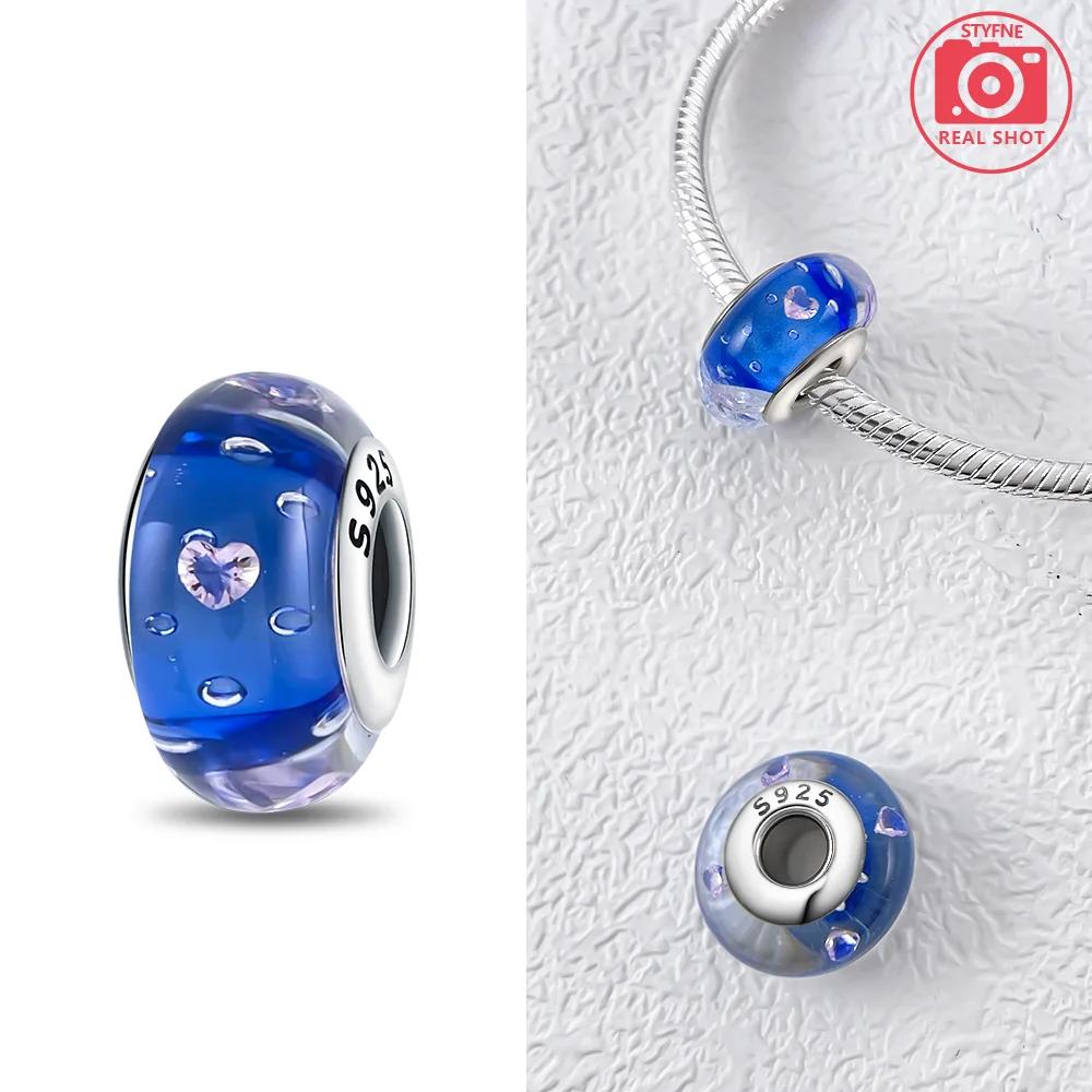Authentic copper Bracelets Women Diy Gift Murano Jewellery Accessories Charm Bead Charms Bead Charms Flower Blue Star Shape Green Turtle Glass Bead Ch