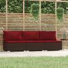 Day and Night - Day and Night 3-seater Garden Sofa with Brown Synthetic Rattan Cushions