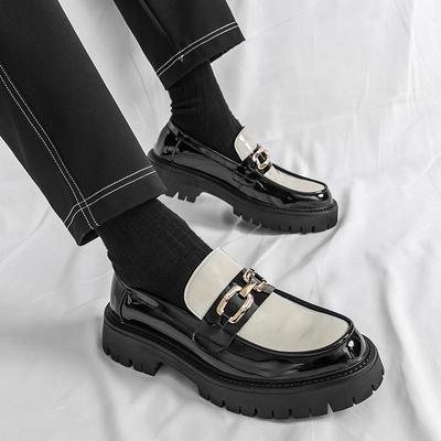 Größe 38-46 Slipper Herren Dicksohlige Langlebige und Lässige Marke Lederschuhe Business Reise- und Bankettschuhe Herren