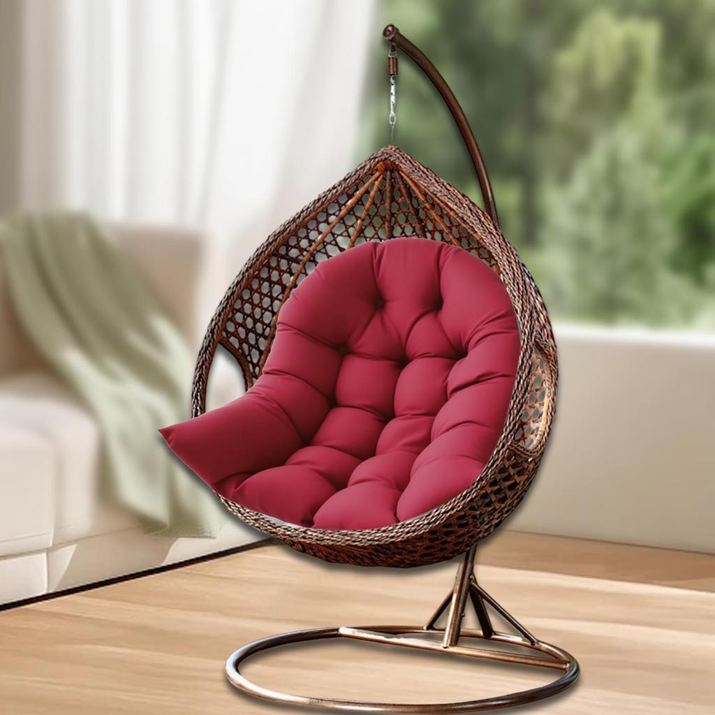 Hanging Egg Chair Cushion Soft Basket for Porch Office Outdoor