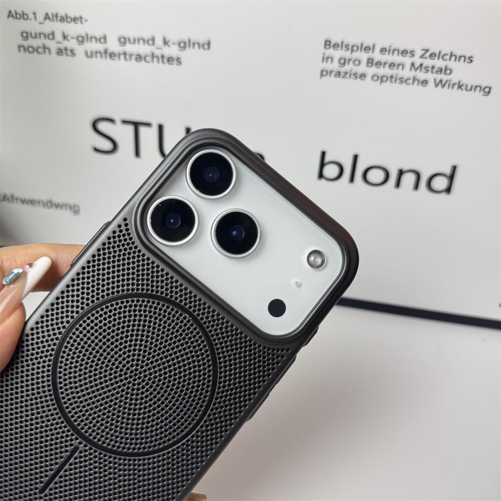 Heat Dissipation Cooling Magnetic Case For iPhone 17 16 15 14 13 12 11 Pro Max Plus Air Grid Breathable For Magsafe Slim Cover