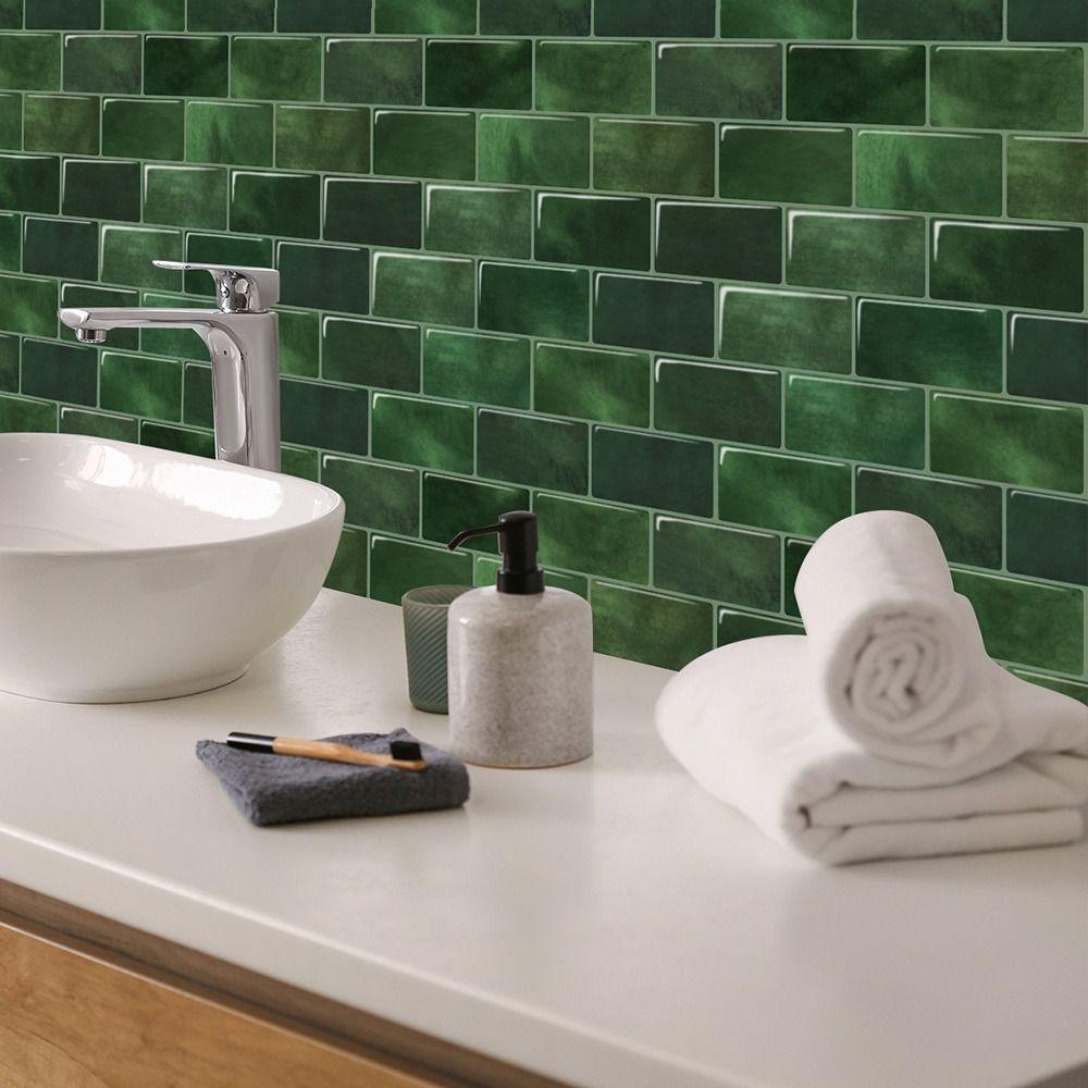 Self-adhesive 3D Stereo Wall Stickers Brick Design Oil Proof Backsplash Wall Decals Moisture-proof Waterproof