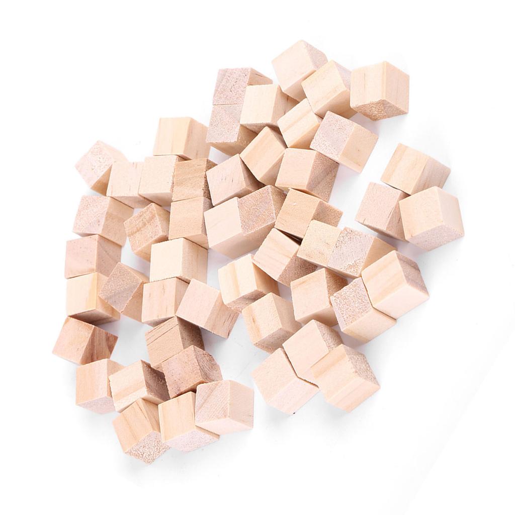 Blocos de Madeira Quadrados Naturais Cubos de Madeira para Artesanato DIY Artesanato em Madeira Feito à Mão Brinquedo Infantil Decoração para Casa