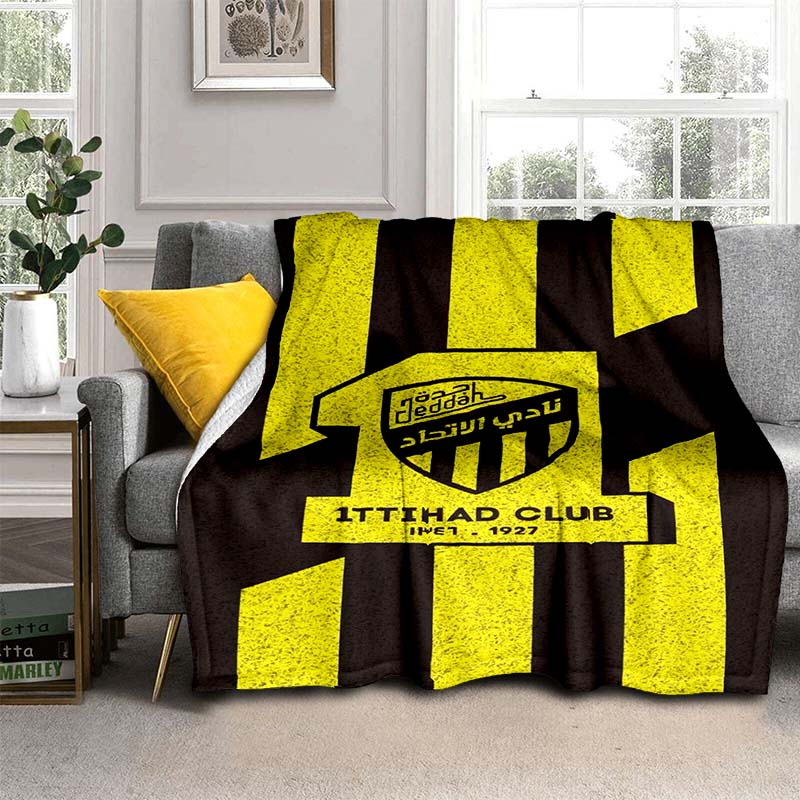 Extra Soft Flannel Soccer Ball Pattern Bedding, Sofa and Camping Blankets - Machine Washable and Comfortable Gift.